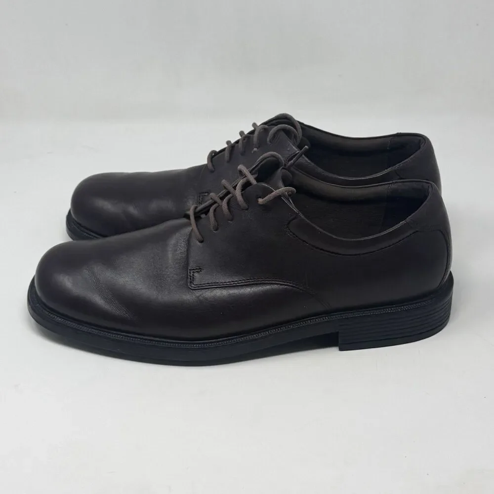 Rockport Margin Derby Shoes Mens 14 M Brown Leather Plain Toe Business NO INSOLE